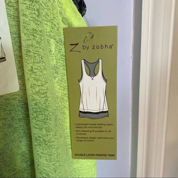 New Z by Zobha Double Layer Printer Tank, size Large, lightweight, racerback. - Picture 4 of 8